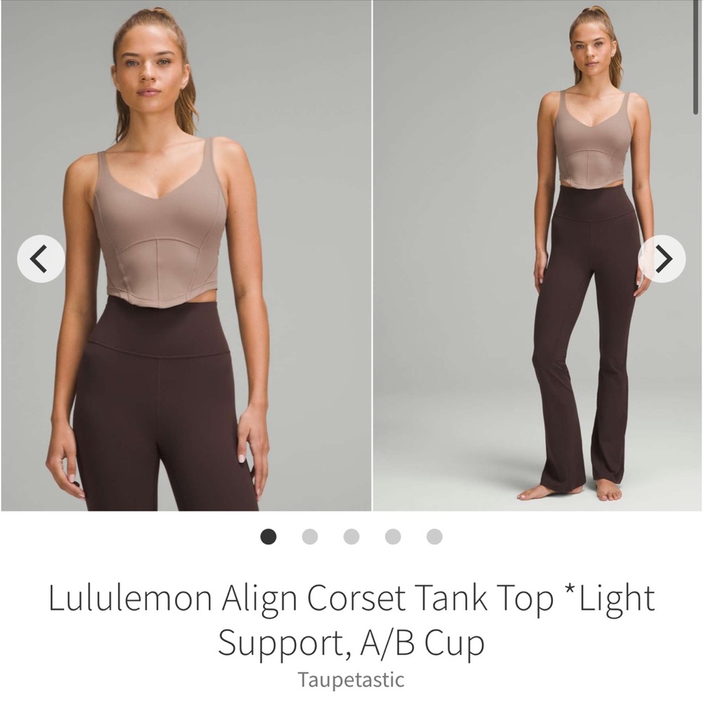 Lululemon Taupe Align Corset Tank Top